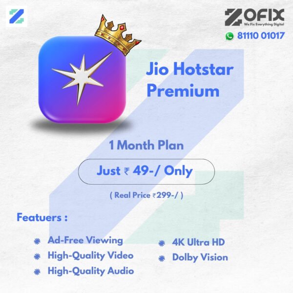 Jio Hotstar Premium - 1 Month