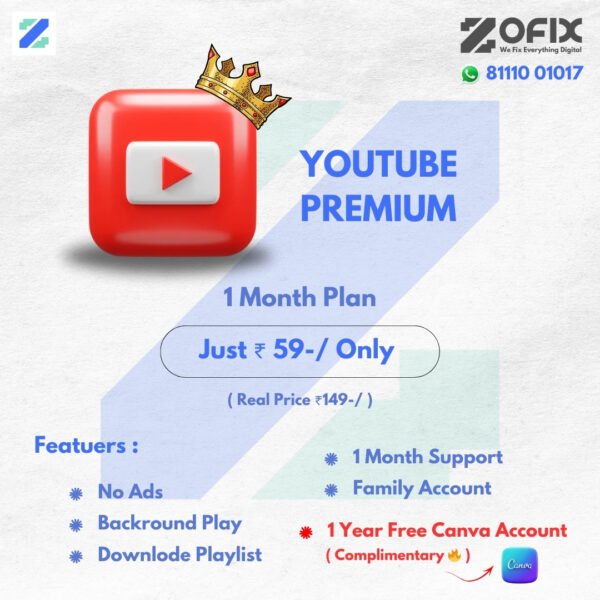 Youtube Premium 1 Month